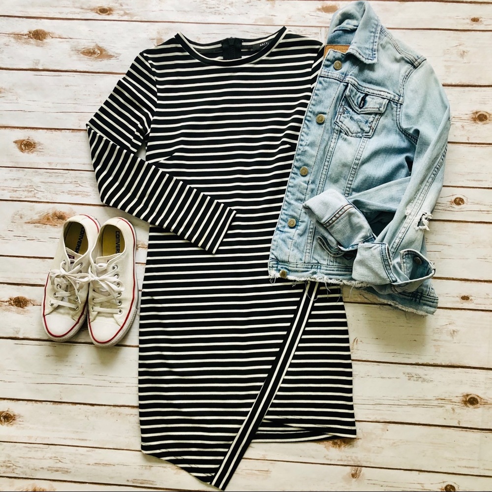Striped bodycon dress